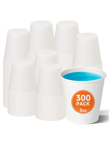 Vasos de papel desechables 3 oz METAPRINT - 300 unidades