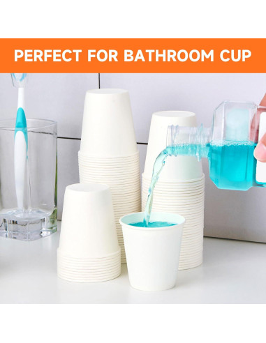 Vasos de papel desechables 3 oz METAPRINT - 300 unidades