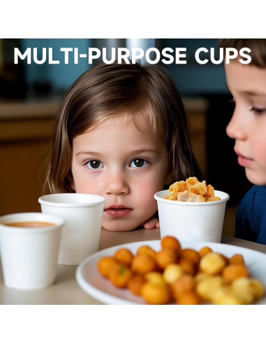 Vasos de papel desechables 3 oz METAPRINT - 300 unidades