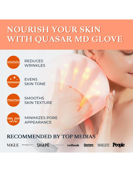 Guante de Terapia de Luz LED QUASAR MD para Cuidado de Manos