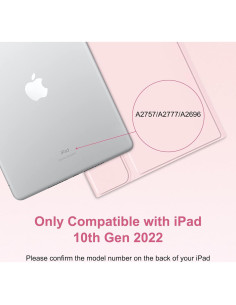 Funda con Teclado MMK para iPad 11" 10 Gen Rosa 2022 2