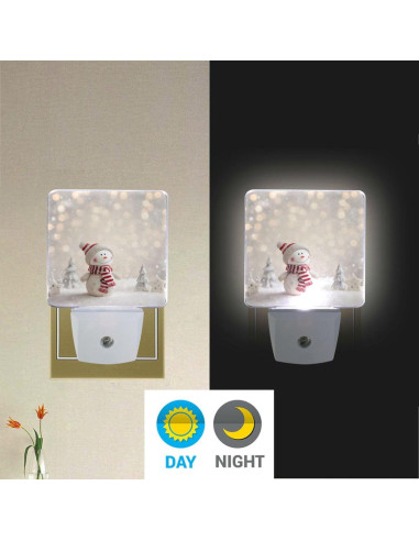 Juego de 2 luces nocturnas LED Pfrewn con sensor de movimiento
