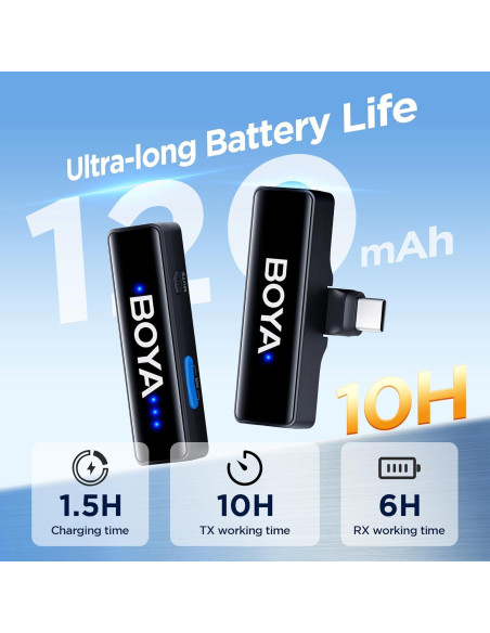 Micrófono Inalámbrico BOYA BOYALINK A1 con Cancelación de Ruido