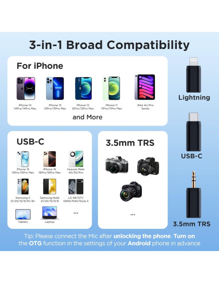 Micrófono Inalámbrico BOYA BOYALINK A1 con Cancelación de Ruido