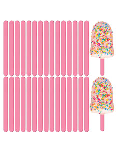 30 Palitos de Acrílico Rosa Reutilizables 11.7 cm Romooa