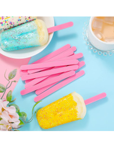 30 Palitos de Acrílico Rosa Reutilizables 11.7 cm Romooa 2