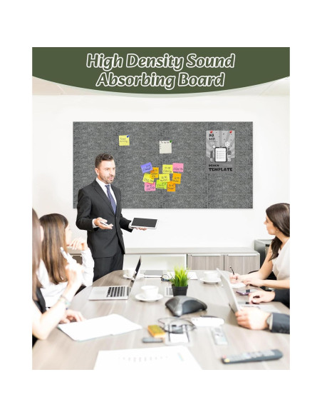 Tablero de Corcho Modular Aipiahio 9 Cuadrantes Gris 91x61 cm