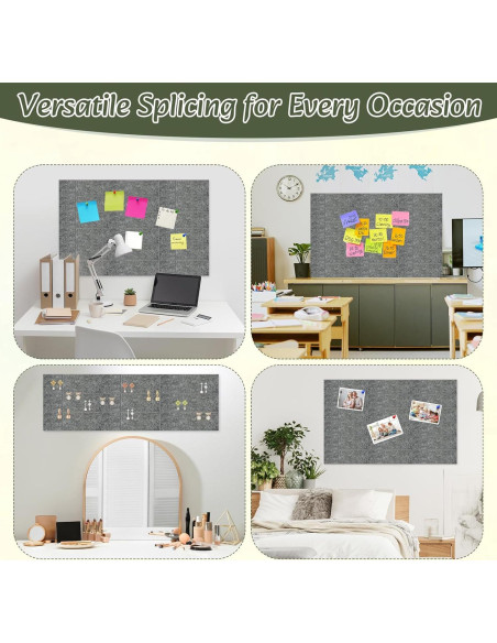 Tablero de Corcho Modular Aipiahio 9 Cuadrantes Gris 91x61 cm