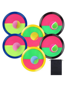 Conjunto de Palas y Pelotas Aneco Toss and Catch - 6 Unidades