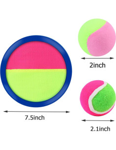 Conjunto de Palas y Pelotas Aneco Toss and Catch - 6 Unidades 2