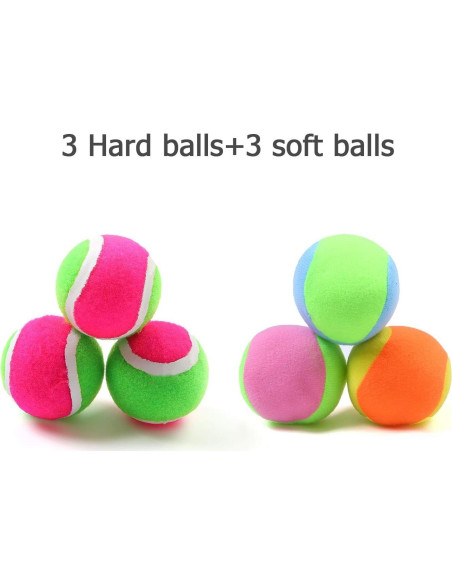 Conjunto de Palas y Pelotas Aneco Toss and Catch - 6 Unidades