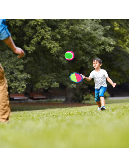 Conjunto de Palas y Pelotas Aneco Toss and Catch - 6 Unidades