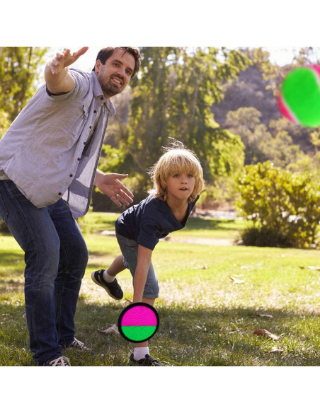 Conjunto de Palas y Pelotas Aneco Toss and Catch - 6 Unidades