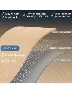 Banda de Biselado de Arce GSCIT Club 2.2cm x 15.24m Prepegada 2