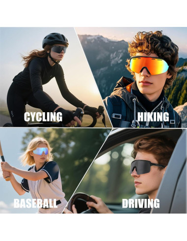 Gafas de Sol Deportivas INMKALI UV400 para Ciclismo y Más