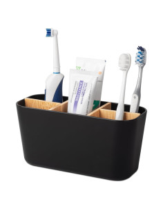 Soporte para Cepillos de Dientes Heagoale Negro 5 Compartimentos