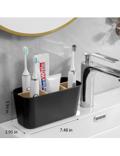 Soporte para Cepillos de Dientes Heagoale Negro 5 Compartimentos 2