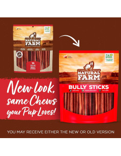 Palos Bully Sin Olor Natural Farm 10 cm - 10 Unidades para Perros 2