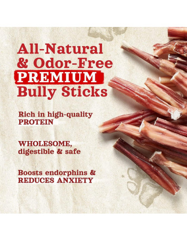 Palos Bully Sin Olor Natural Farm 10 cm - 10 Unidades para Perros