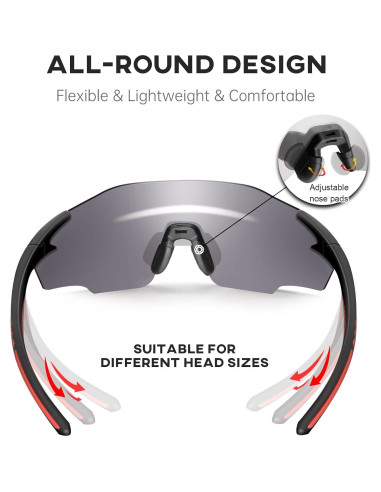 Gafas de sol deportivas GlaRid UV400 para ciclismo y más