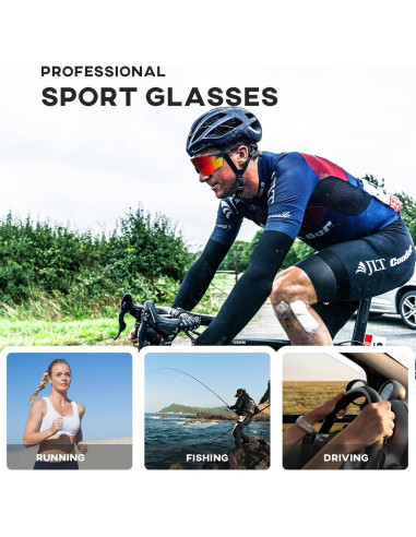 Gafas de sol deportivas GlaRid UV400 para ciclismo y más