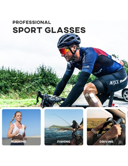 Gafas de sol deportivas GlaRid UV400 para ciclismo y más