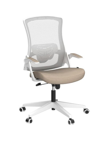 Silla de Oficina NEO Ergonomica Respaldo Alto Malla Beige