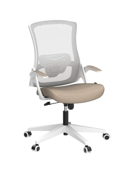 Silla de Oficina NEO Ergonomica Respaldo Alto Malla Beige