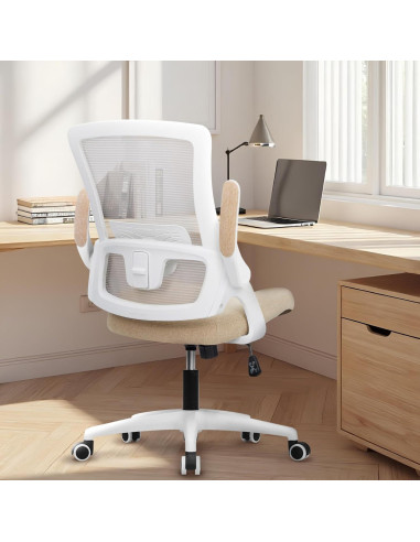 Silla de Oficina NEO Ergonomica Respaldo Alto Malla Beige