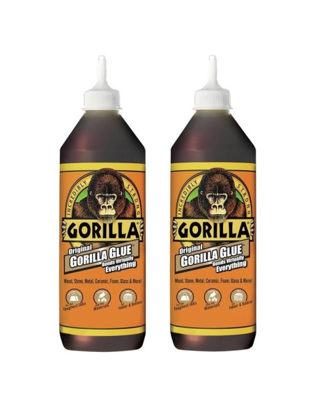 Pegamento Poliuretano Impermeable Gorilla 1.02L Marrón (Paquete de 2)