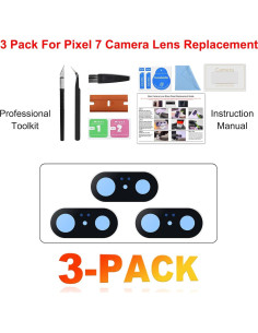 Reemplazo Lente Cámara Trasera Pixel 7 - 3 Paquetes BATLABB 2