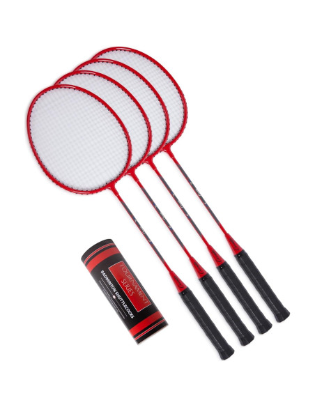 Conjunto de Bádminton al Aire Libre Champion Sports - 4 Raquetas
