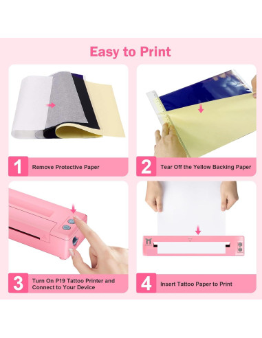 Impresora de Plantillas de Tatuaje TATOPRT P19 Inalámbrica