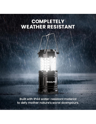 2 Linternas LED Plegables SSAV para Camping y Emergencias