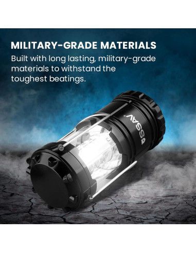 2 Linternas LED Plegables SSAV para Camping y Emergencias