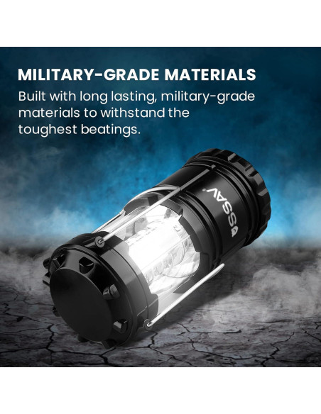 2 Linternas LED Plegables SSAV para Camping y Emergencias