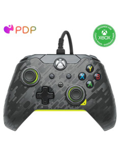 Controlador con Cable PDP para Xbox Series X|S y PC - Carbón Eléctrico Gris/Amarillo