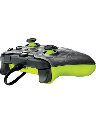 Controlador con Cable PDP para Xbox Series X|S y PC - Carbón Eléctrico Gris/Amarillo