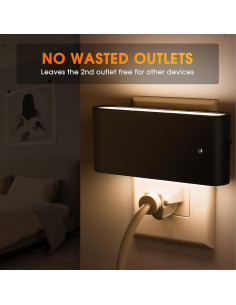 Luz Nocturna LED Briignite Regulable con Sensor de Luz 2 Unidades 2