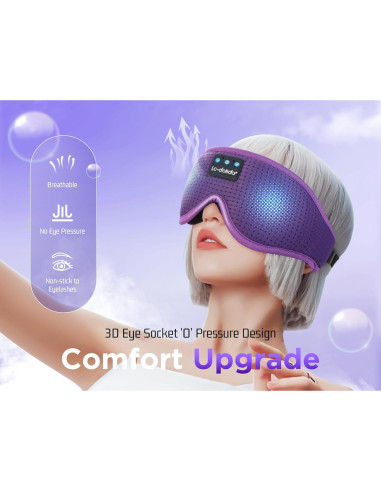 Auriculares para dormir LC-dolida Bluetooth con máscara 3D
