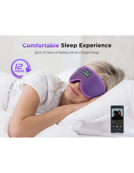 Auriculares para dormir LC-dolida Bluetooth con máscara 3D