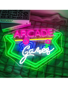 Letrero Neón LED NEONLOVE Juegos de Arcade 43.4x31.5cm 2