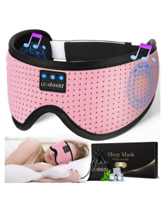 Máscara para dormir Bluetooth LC-dolida con auriculares 3D Rosa