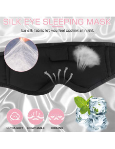 Máscara para dormir Bluetooth LC-dolida con auriculares 3D Rosa 2