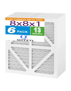 Filtro de Aire QCYZTL MERV 13 20.32x20.32x2.54 cm Paquete de 6