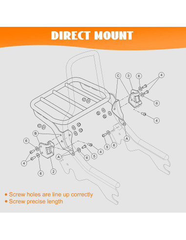 Portaequipajes Sissy Bar Eumti para Harley Softail 2018-2024
