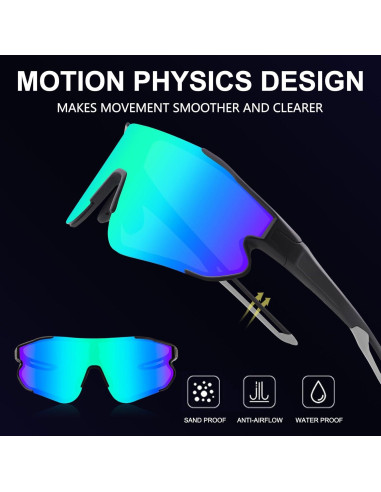 Gafas de sol OULAIQI 548 deportivas con 3 lentes intercambiables