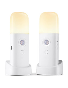 Luz Nocturna Recargable con Sensor de Movimiento - 2 Pzs
