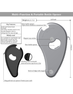 Abridor de Tarros y Botellas Uinxan Plata Multifuncional 2
