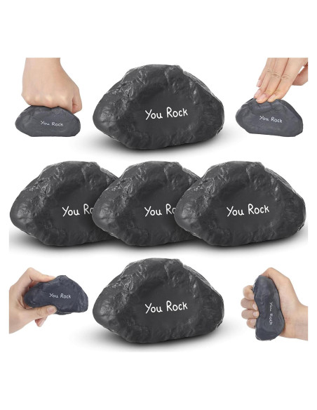 Pelotas Antiestrés Gemscream 5 Pcs Roca Motivacional 10.5 cm